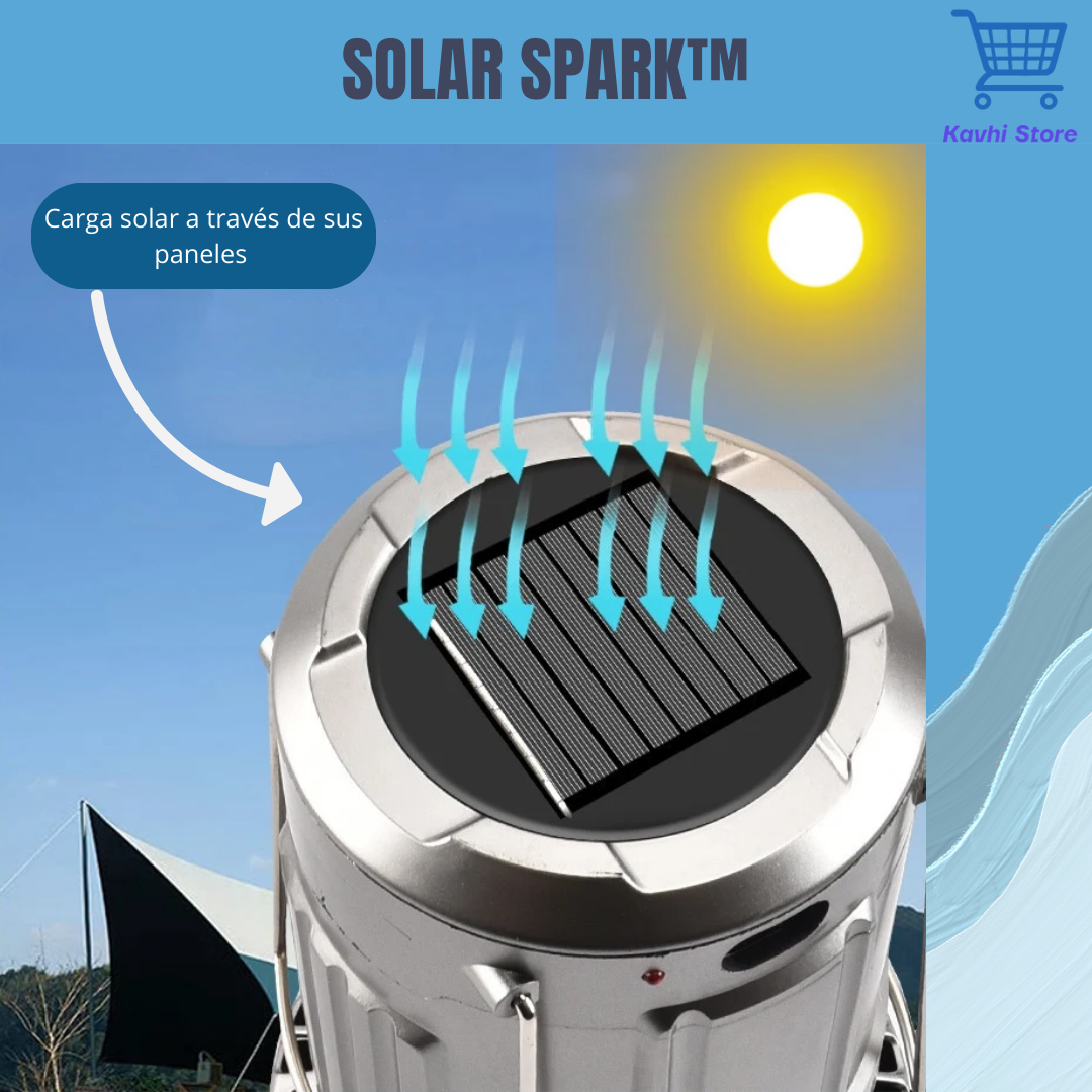 Solar Spark™ Lámpara LED Solar con Ventilador